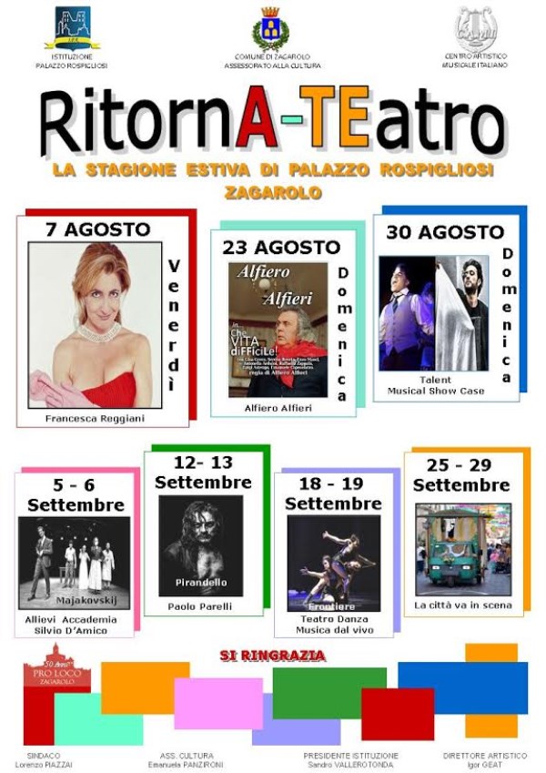 RitornA-TEatro, stagione teatrale a Palazzo Rospigliosi