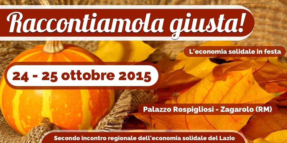 24-25 ottobre // Raccontiamola Giusta – Palazzo Rospigliosi