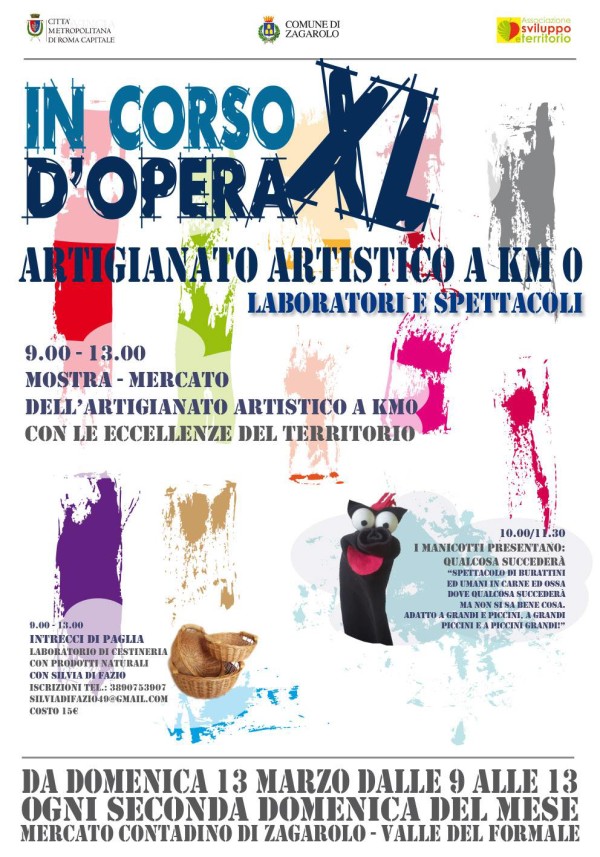 Domenica 13 Marzo – In Corso d’Opera XL  – Mercato Contadino di Zagarolo