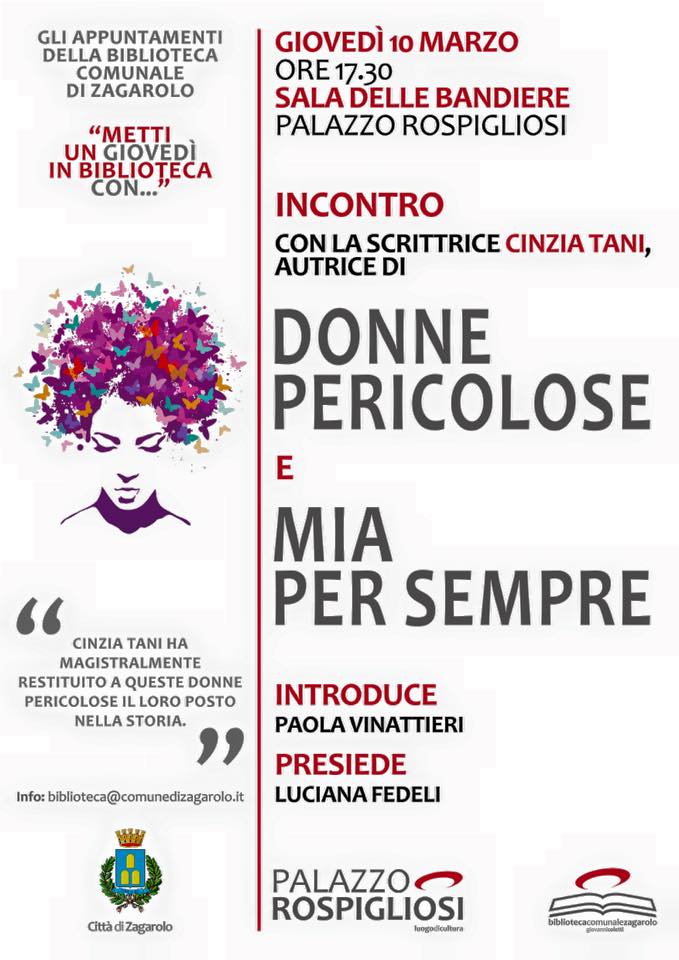Giovedì 10 Marzo – h 17,30  – Incontro con Cinzia Tani @ Palazzo Rospigliosi