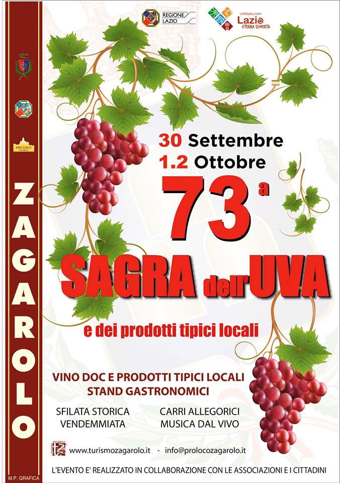 Sagra dell’Uva 2016, 30 settembre e 1 e 2 ottobre – PROGRAMMA COMPLETO E MAPPA