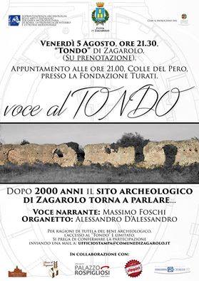 Venerdì 5 Agosto  – Voce al ‘Tondo’ @ Tondo di Zagarolo