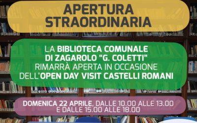 Apertura straordinaria Biblioteca Comunale