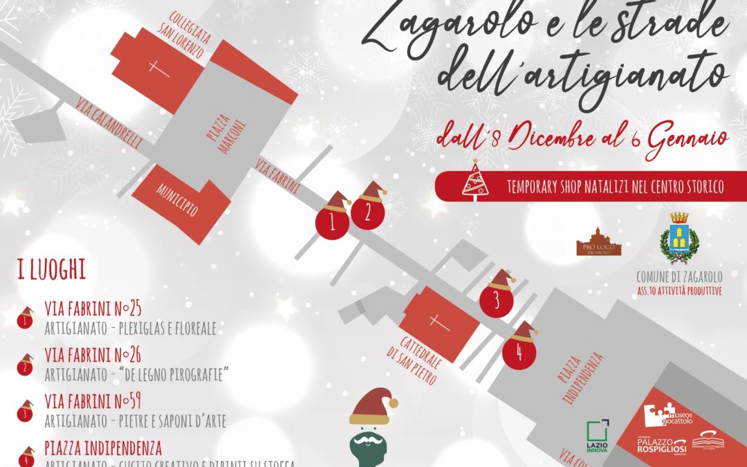 Zagarolo e le strade dell’artigianato dall’8 Dicembre al 6 Gennaio