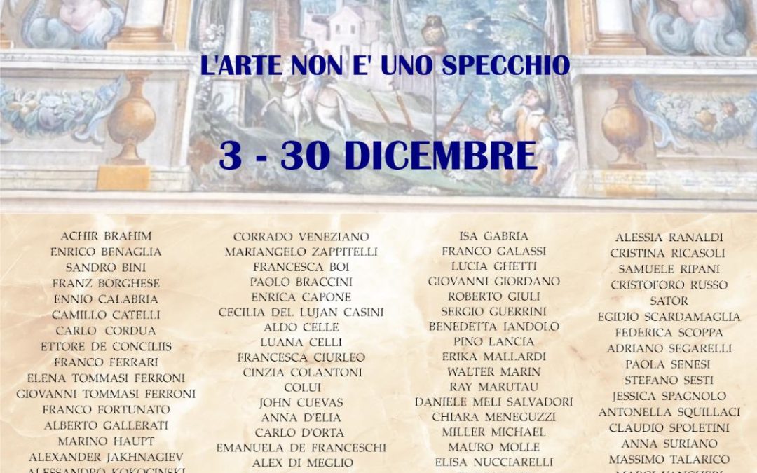 3/12 Inaugurazione “Parafrasi – L’Arte non è uno Specchio” in mostra fino al 30 Dicembre