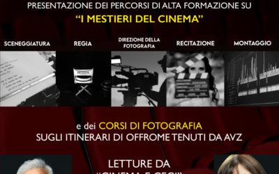 10/12 “SULLA VIA DEL CINEMA” – presentazione dei percorsi di alta formazione “I mestieri del cinema”