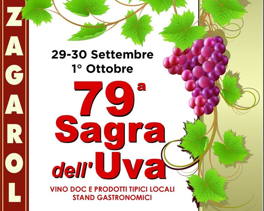 79° SAGRA DELL’UVA di Zagarolo – dal 29 Settembre al 1 Ottobre