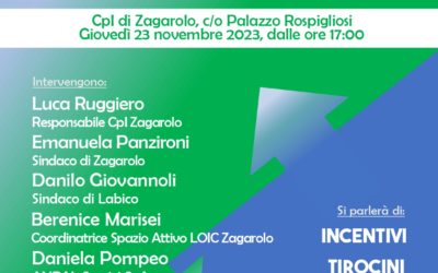 Evento Imperdibile! “LAVORO e TERRITORIO”