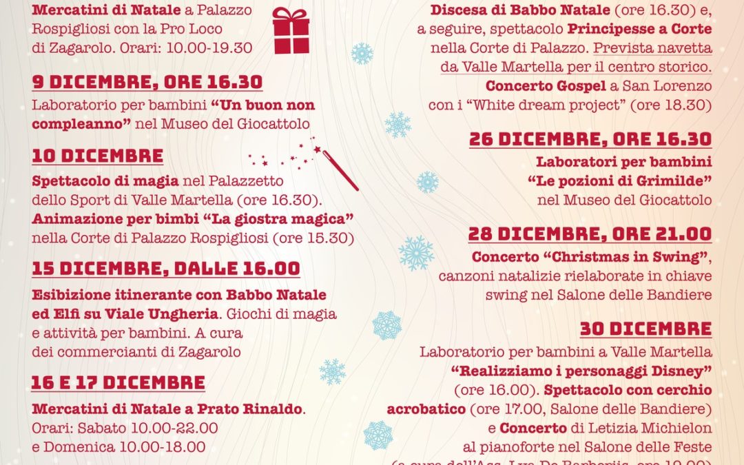 “Emozioni di Natale”: L’Atmosfera Festosa Invade Zagarolo!