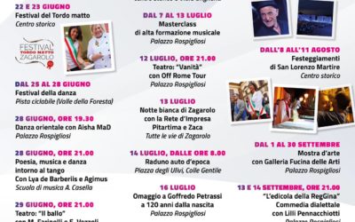 “ZAGAROLO, UN’ESTATE DA SOGNO” – IL CALENDARIO COMPLETO DEGLI EVENTI ESTIVI DI ZAGAROLO