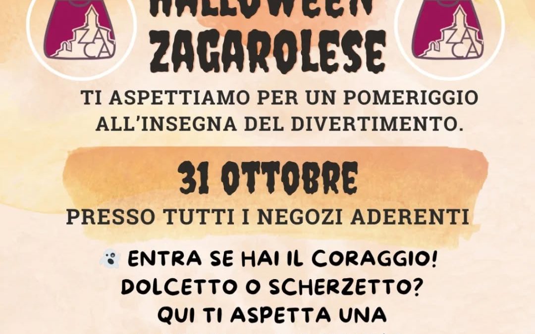 🎃 Halloween Zagarolese 2025 – Dolcetti, costumi e sorprese tra i negozi del centro storico