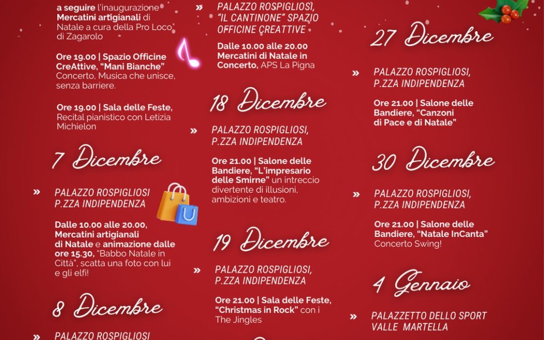 🎄 Natale a Zagarolo – Magie, luci e sapori tra Palazzo Rospigliosi e il centro storico
